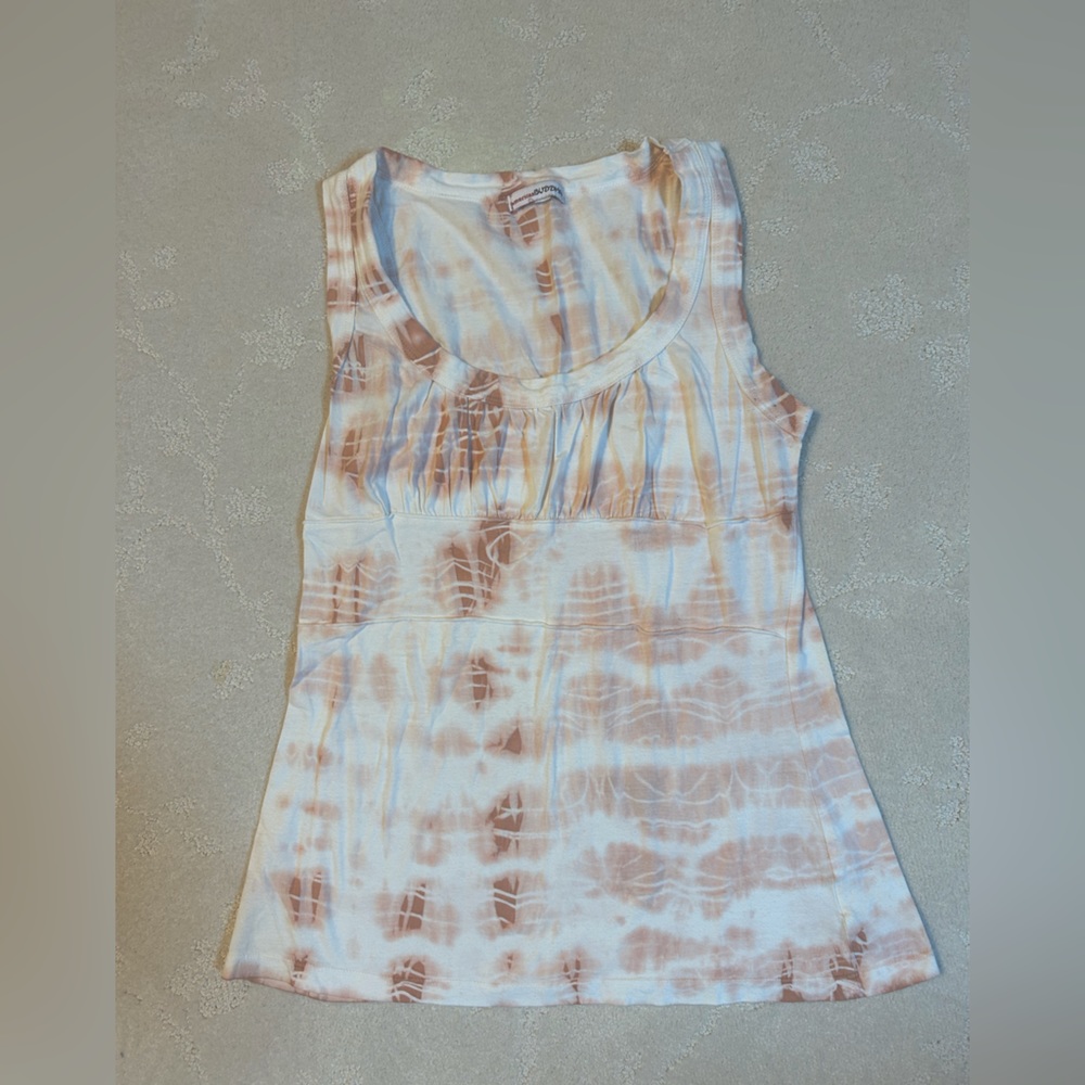 American BUDDHA Tie Dye Tank Top Pink Bohemian Hippie Cowgirl